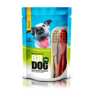 SNACK BR FOR DOG BRUSH 3 UN
