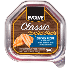 EVOLVE CAT CLASSIC BANDEJA CRAFTED MEALS POLLO 99G